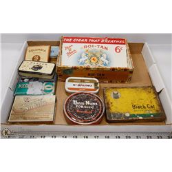 9 TOBACCO & CIGAR BOXES