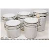 Image 1 : 5 CERAMIC JARS WITH CLAMP-DOWN LIDS