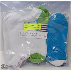 9 PACK OF LADIES ANKLE  SOCKS
