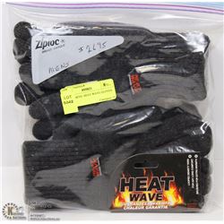 2 PACK MENS  HEAT WAVE GLOVES