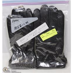 2 PACK OF MENS LEATHER GLOVES MEDIUM