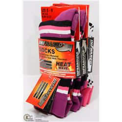 3 PACK LADIES  HEAT WAVE SOCK