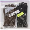 Image 1 : 2 PACK OF LADIES LEATHER GLOVES X-LARGE