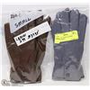 Image 1 : 2 PACK OF LADIES LEATHER GLOVES SMALL