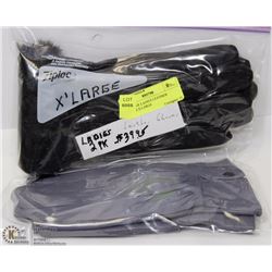 2 PACK OF LADIES LEATHER GLOVES X-LARGE