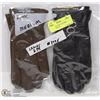 Image 1 : 2 PACK OF LADIES LEATHER GLOVES MEDIUM