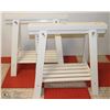 Image 1 : PAIR OF WHITE IKEA  WORK BENCHES