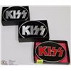 Image 1 : LOT OF 3 KISS BELT BUCKLES