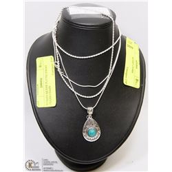TIBETAN PENDANT CHAIN NECKLACE SOLD WITH WOMENS