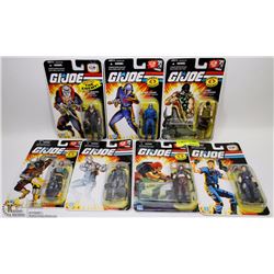 FLAT OF SEVEN G.I.JOE ACTION FIGURES