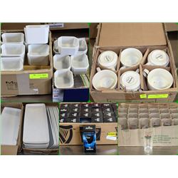 FEATURED LOTS: ASSORTED DISHES, MUGS, BEER GLASSES