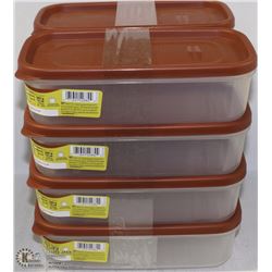 LOT OF 8 RUBBERMAID 1.18L FOOD CONTAINERS