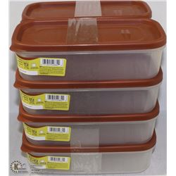 LOT OF 8 RUBBERMAID 1.18L FOOD CONTAINERS