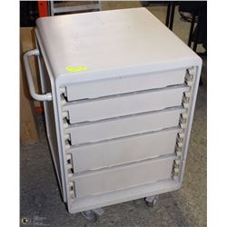 5 DRAWER UTILITY CART ON WHEELS