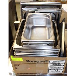 LOT OF ASSORTED STAINLESS STEEL INSERTS WITH LIDS