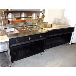 LOT OF 2 BUFFET STATIONS, 1 HOT & 1 ICE BUFFET