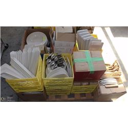 PALLET OF RESTAURANT SERVING DISHES