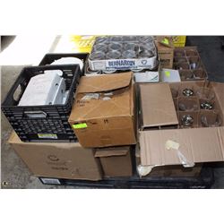 PALLET OF RESTAURANT DISHES, RAMEKINS,