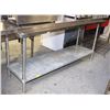Image 1 : 6 FOOT STAINLESS STEEL PREP TABLE