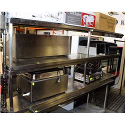 PAIR OF STAINLESS STEEL SHELVES