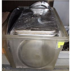 BIN OF ASSORTED INSERT LIDS