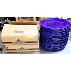 LOT OF 37 14.5" ROUND MIDNIGHT BLUE