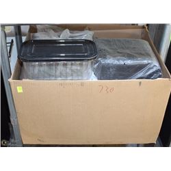 BOX OF LARGE DOME WITH BLACK BASED TAKE OUT