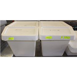 2 LARGE DRY GOODS BINS