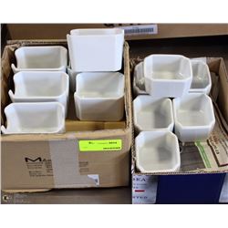 LOT OF 12 SMALL, 12 LARGE CERAMIC SUGAR