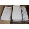 Image 1 : 2 BOXES OFFWHITE SERVING PLATES 14" X 6 3/4"