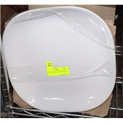 BOX OF WHITE 12" SQUARE PLATES