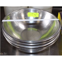 LOT OF 10 STAINLESS STEEL 10" BOWLS