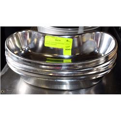 LOT OF 10 STAINLESS STEEL 10"X4" KIDNEY SHAPED