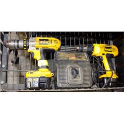 LOT OF 2 DEWALT 14.4 VOLT CORDLESS DRILLS &
