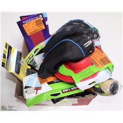 BOX OF ASSORTED PLUMBING SUPPLIES