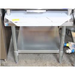 ME#9 - 30" X 24" S/S EQUIMENT STAND WITH GALVANIZE