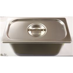 ME#16 S/S FOOD PAN ONE THIRD SIZE 6" DEEP WITH LID