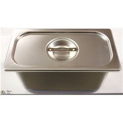 ME#16 S/S FOOD PAN ONE THIRD SIZE 6" DEEP WITH LID