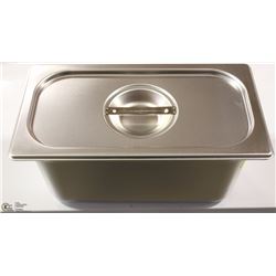 ME#16 S/S FOOD PAN ONE THIRD SIZE 6" DEEP WITH LID
