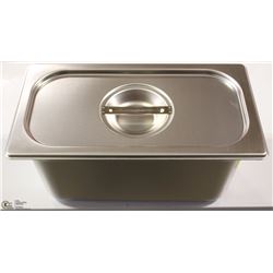 ME#16 S/S FOOD PAN ONE THIRD SIZE 6" DEEP WITH LID