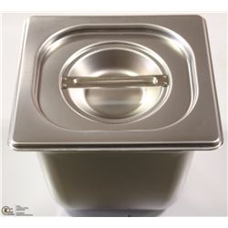 ME#17 S/S FOOD PAN ONE FOURTH SIZE 6" DEEP W/ LID