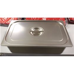 ME#19 S/S FOOD PAN FULL SIZE 6" DEEP WITH LID