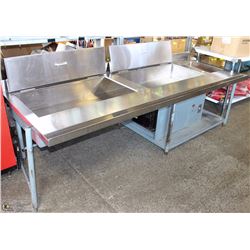 STAINLESS STEEL BUFFET BAR, 2 REFRIGERATED AND 1