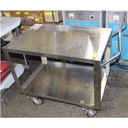 STAINLESS STEEL 4 WHEEL CART