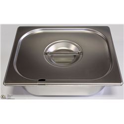 ME#18 S/S FOOD PAN HALF SIZE 4" DEEP WITH LID