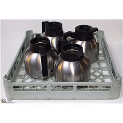 RACK OF 4 COFFEE POTS