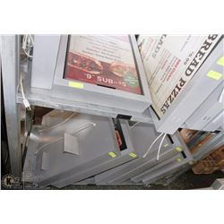 METAL SHELF 2 SHELVES ON LARGE CASTERS