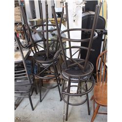 CHOCOLATE BROWN BAR STOOL X4