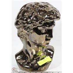 BRONZE COLOR CERAMIC  HEAD STATUE