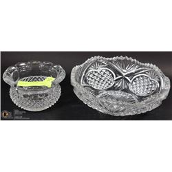 PINWHEEL CRYSTAL CANDY DISH WITH BOWL